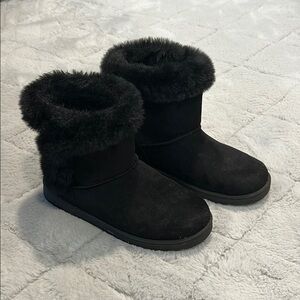 Black Faux Fur Lined Boots